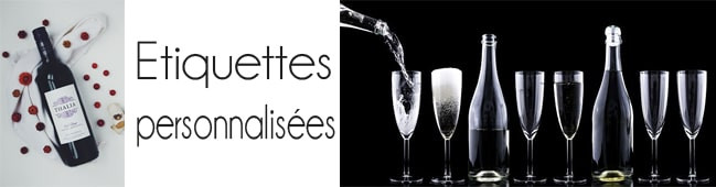 Etiquettes autocollantes personnalisées pour bouteille champagne