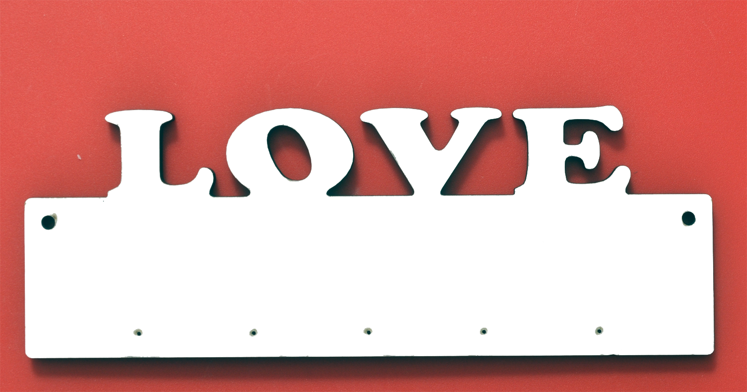 Porte clé mural avec le mot love personnalisé avec une photo